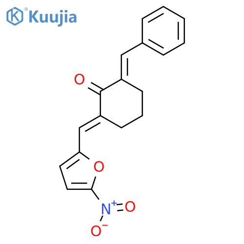 Cyclohexanone, 2-[(5-nitro-2-furanyl)methylene]-6-(phenylmethylene)- structure