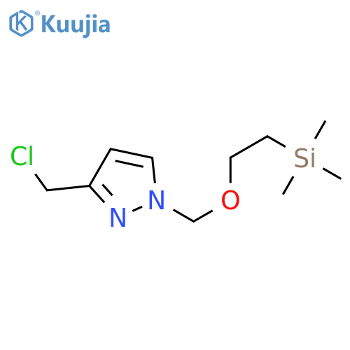 3-(chloromethyl)-1-{[2-(trimethylsilyl)ethoxy]methyl}-1H-pyrazole structure