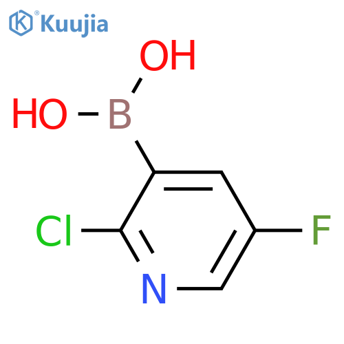 2-Chloro-5-fluoropyridine-3-boronic acid structure