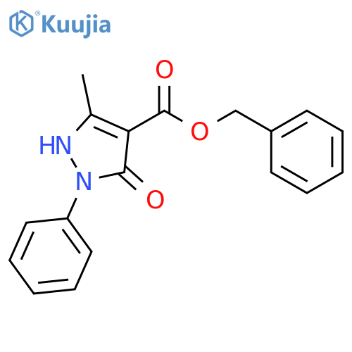 Benzyl 5-methyl-3-oxo-2-phenyl-2,3-dihydro-1H-pyrazole-4-carboxylate structure