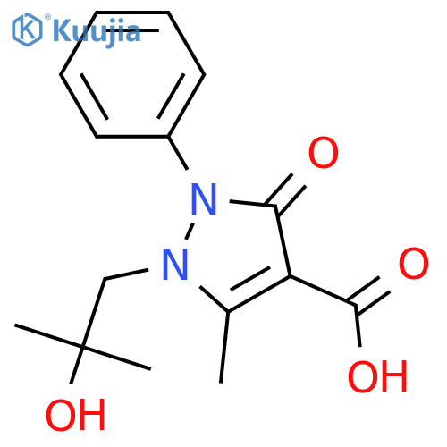 1-(2-Hydroxy-2-methylpropyl)-5-methyl-3-oxo-2-phenyl-2,3-dihydropyrazole-4-carboxylic Acid structure