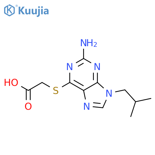 2-[2-amino-9-(2-methylpropyl)purin-6-yl]sulfanylacetic Acid structure