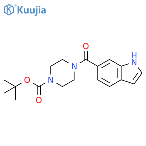 tert-butyl 4-(1H-indole-6-carbonyl)piperazine-1-carboxylate structure