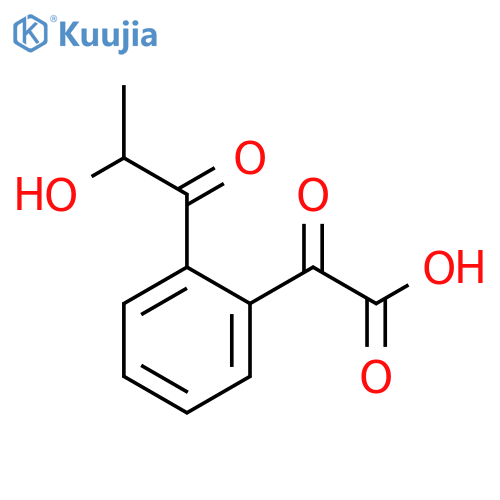 Benzeneacetic acid, 2-(2-hydroxy-1-oxopropyl)-α-oxo- structure
