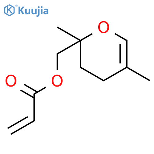 2-PROPENOIC ACID, (3,4-DIHYDRO-2,5-DIMETHYL-2H-PYRAN-2-YL)METHYL ESTER structure