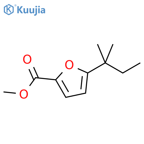 2-Furancarboxylic acid,5-(1,1-dimethylpropyl)-, methyl ester structure