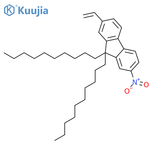 9H-Fluorene, 9,9-didecyl-2-ethenyl-7-nitro- structure