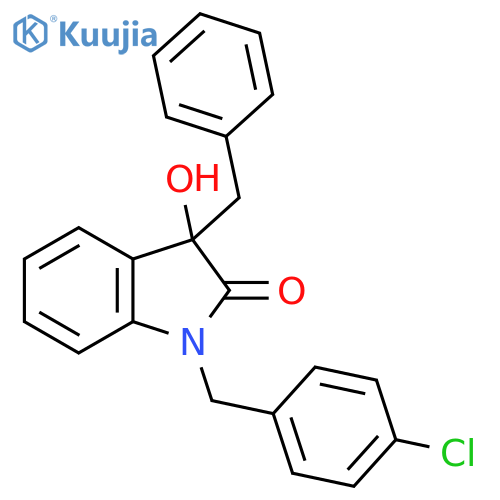 2H-Indol-2-one,1-[(4-chlorophenyl)methyl]-1,3-dihydro-3-hydroxy-3-(phenylmethyl)- structure
