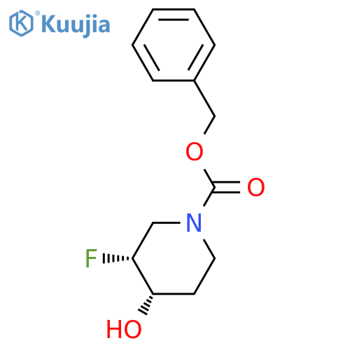 benzyl cis-3-fluoro-4-hydroxy-piperidine-1-carboxylate structure