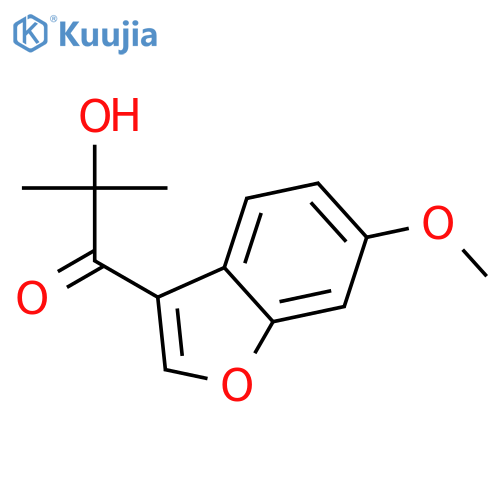 1-PROPANONE, 2-HYDROXY-1-(6-METHOXY-3-BENZOFURANYL)-2-METHYL- structure