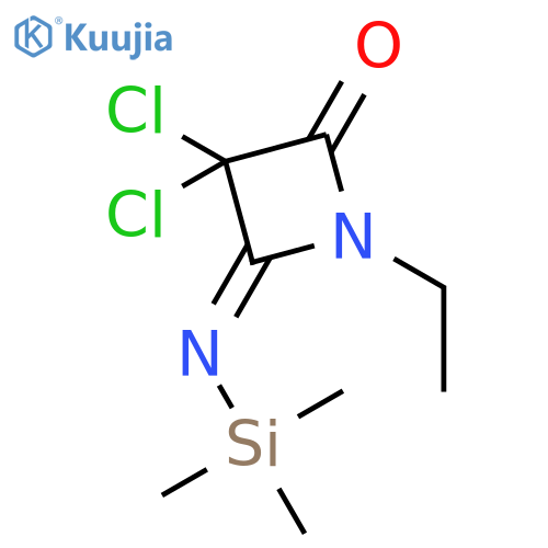 2-AZETIDINONE, 3,3-DICHLORO-1-ETHYL-4-[(TRIMETHYLSILYL)IMINO]- structure