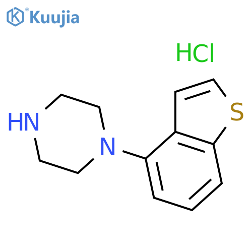 1-(benzothiophen-4-yl)piperazine;hydrochloride structure