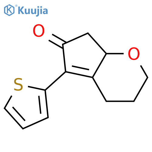 5-(thien-2-yl)-3,4,7,7a-tetrahydrocyclopenta[b]pyran-6(2H)-one structure