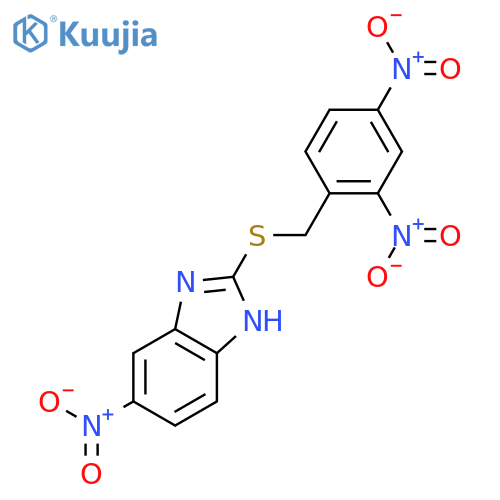 1H-Benzimidazole, 2-[[(2,4-dinitrophenyl)methyl]thio]-5-nitro- structure