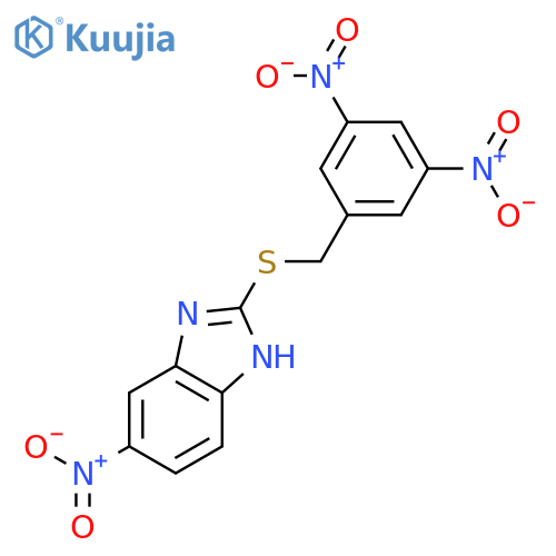 1H-Benzimidazole, 2-[[(3,5-dinitrophenyl)methyl]thio]-5-nitro- structure