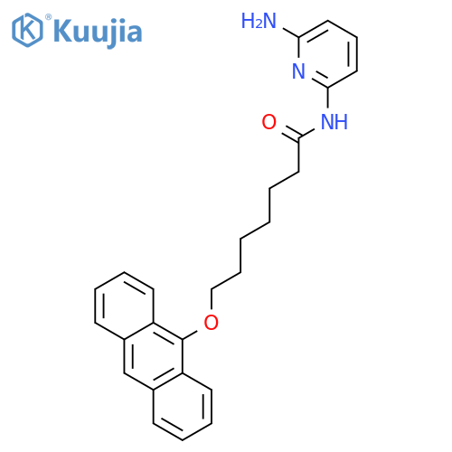 HEPTANAMIDE, N-(6-AMINO-2-PYRIDINYL)-7-(9-ANTHRACENYLOXY)- structure