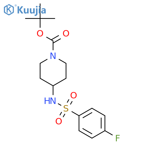 tert-Butyl 4-(4-fluorophenylsulfonamido)piperidine-1-carboxylate structure