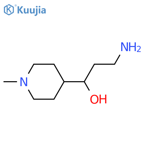 3-amino-1-(1-methylpiperidin-4-yl)propan-1-ol structure