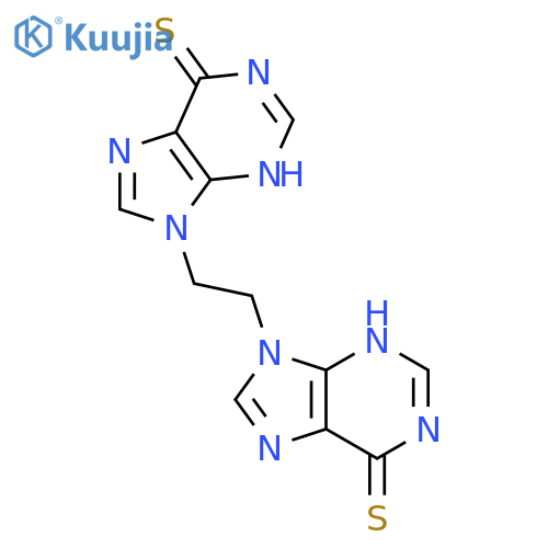 9-[2-(6-sulfanylidene-3H-purin-9-yl)ethyl]-3H-purine-6-thione structure