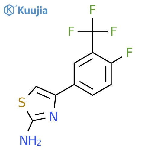 4-4-fluoro-3-(trifluoromethyl)phenyl-1,3-thiazol-2-amine structure