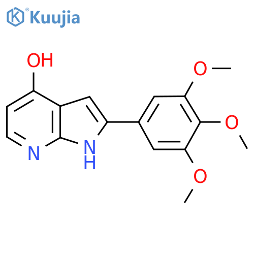 1H-Pyrrolo[2,3-b]pyridin-4-ol, 2-(3,4,5-trimethoxyphenyl)- structure