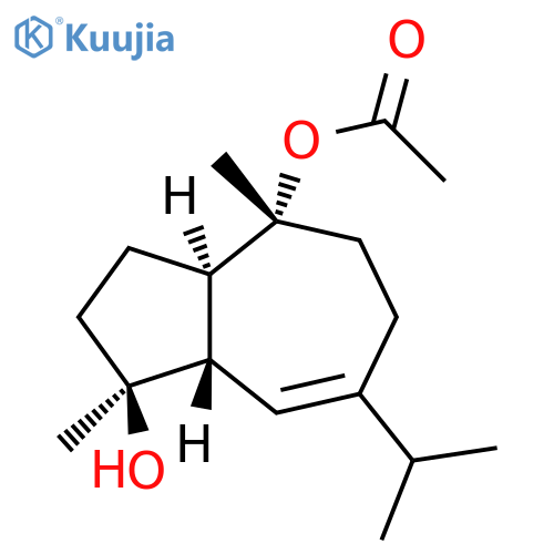 1,4-Azulenediol, 1,2,3,3a,4,5,6,8a-octahydro-1,4-dimethyl-7-(1-methylethyl)-, 4-acetate, (1S,3aR,4R,8aS)- structure