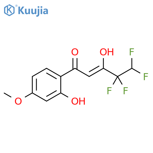 2-Penten-1-one,4,4,5,5-tetrafluoro-3-hydroxy-1-(2-hydroxy-4-methoxyphenyl)-, (2Z)- structure