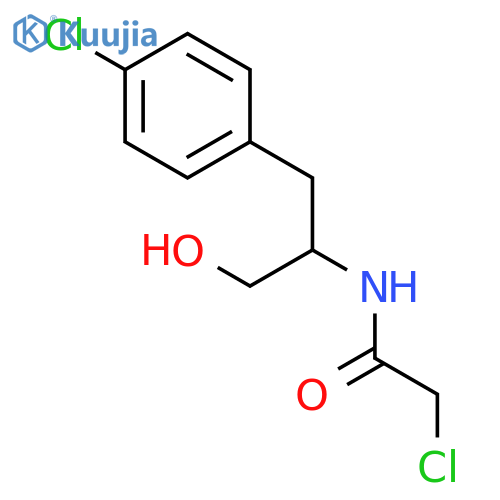 Acetamide, 2-chloro-N-[2-(4-chlorophenyl)-1-(hydroxymethyl)ethyl]- structure