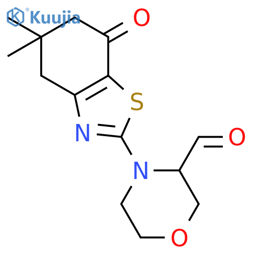 3-Morpholinecarboxaldehyde,4-(4,5,6,7-tetrahydro-5,5-dimethyl-7-oxo-2-benzothiazolyl)- structure