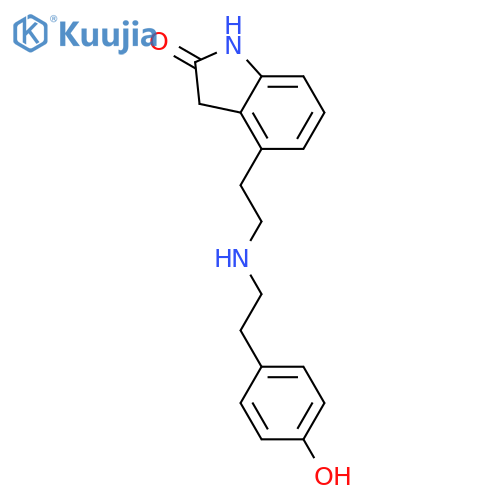 2H-Indol-2-one, 1,3-dihydro-4-[2-[[2-(4-hydroxyphenyl)ethyl]amino]ethyl]- structure