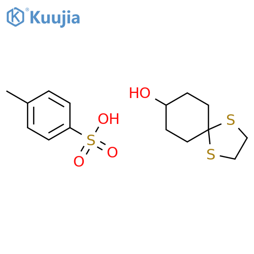 1,4-Dithiaspiro[4.5]decan-8-ol;4-methylbenzenesulfonic acid structure