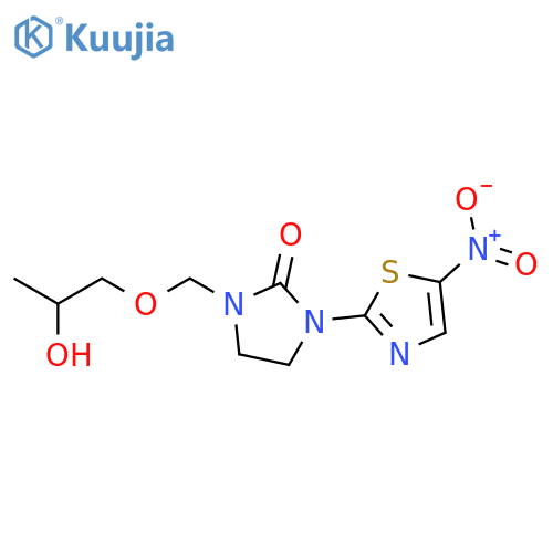 2-Imidazolidinone, 1-[(2-hydroxypropoxy)methyl]-3-(5-nitro-2-thiazolyl)- structure
