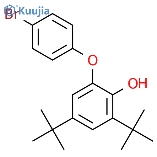 Phenol, 2-(4-bromophenoxy)-4,6-bis(1,1-dimethylethyl)- structure