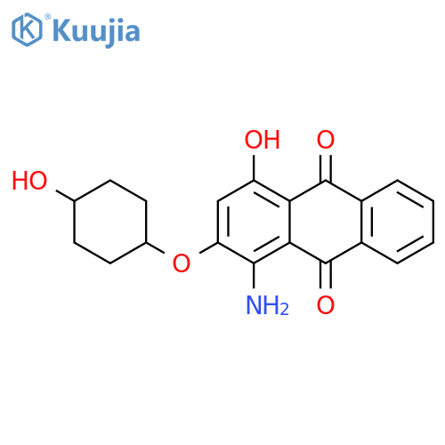 9,10-Anthracenedione, 1-amino-4-hydroxy-2-[(4-hydroxycyclohexyl)oxy]- structure