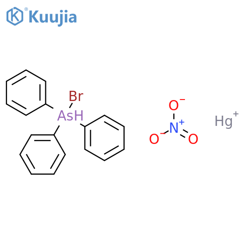 Mercury(1+), bromo(triphenylarsine)-, nitrate structure