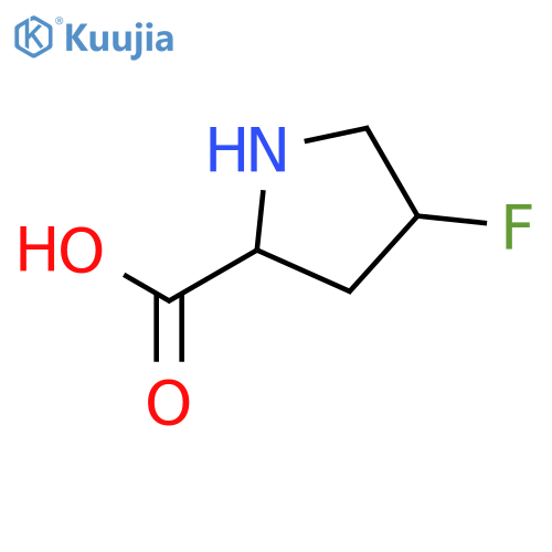 (2R,4R)-4-Fluoropyrrolidine-2-carboxylic acid structure