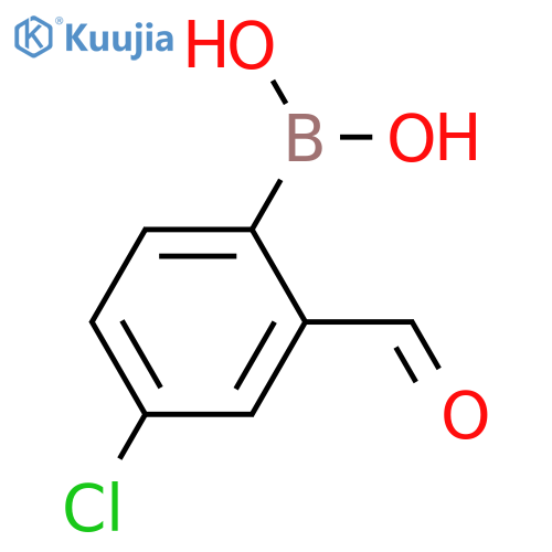 (4-chloro-2-formylphenyl)boronic acid structure