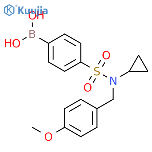 4-N-Cyclopropyl-N-(4-methoxybenzyl)sulfamoylphenylboronic acid structure