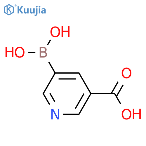 5-(dihydroxyboranyl)pyridine-3-carboxylic acid structure