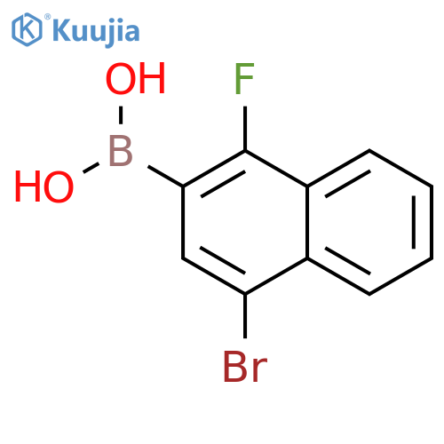 4-Bromo-1-fluoronaphthalene-2-boronic acid structure