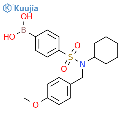 4-(N-Cyclohexyl-N-(4-methoxybenzyl)sulfamoyl)phenylboronic acid structure