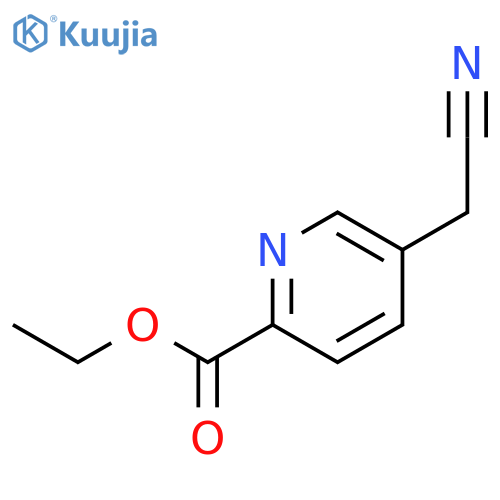 Ethyl 5-(cyanomethyl)-2-pyridinecarboxylate structure