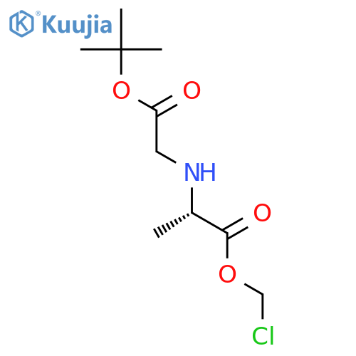 L-Alanine, N-[2-(1,1-dimethylethoxy)-2-oxoethyl]-, chloromethyl ester structure