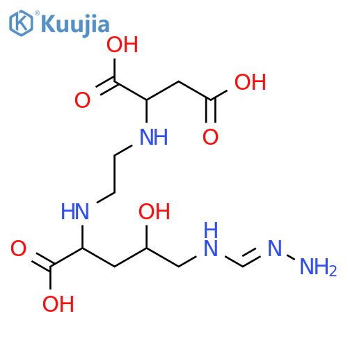 2-{[2-({1-carboxy-4-[(diaminomethylidene)amino]-3-hydroxybutyl}amino)ethyl]amino}butanedioic acid (non-preferred name) structure