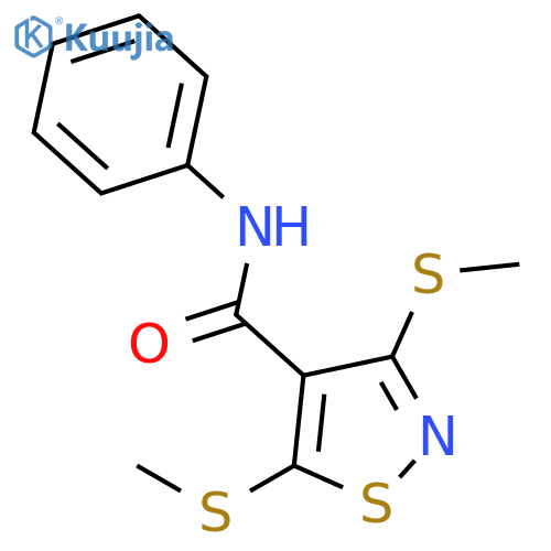 4-ISOTHIAZOLECARBOXAMIDE, 3,5-BIS(METHYLTHIO)-N-PHENYL- structure