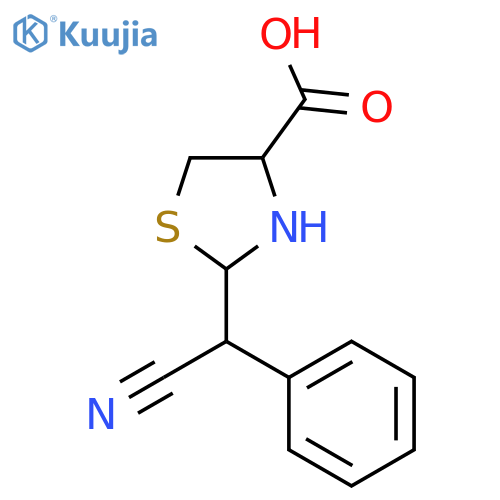 4-Thiazolidinecarboxylicacid, 2-(cyanophenylmethyl)- structure