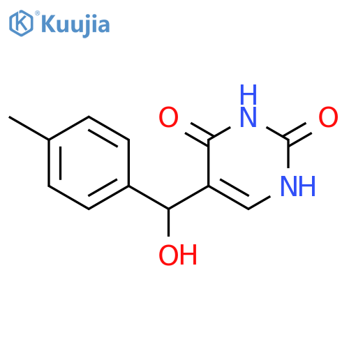 5-(hydroxy-p-tolyl-methyl)-1h-pyrimidine-2,4-dione structure