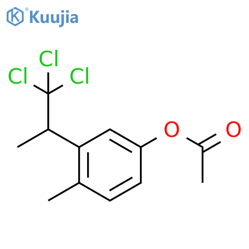 4-Methyl-3-(1,1,1-trichloropropan-2-yl)phenyl acetate structure