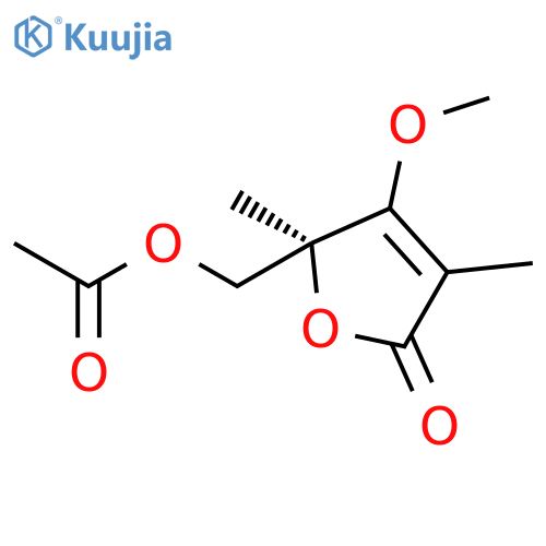 2(5H)-FURANONE, 5-[(ACETYLOXY)METHYL]-4-METHOXY-3,5-DIMETHYL-, (5S)- structure