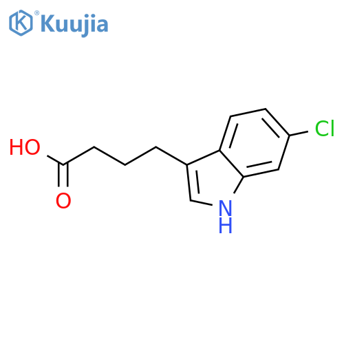 4-(6-chloro-1H-indol-3-yl)butanoic acid structure